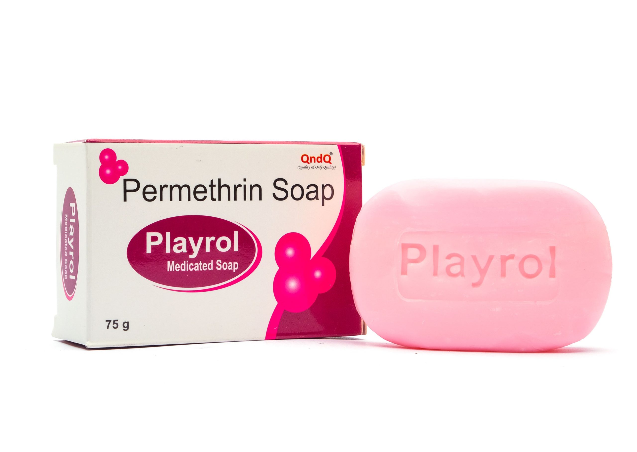 Permethrin soap bar for skin parasite treatment